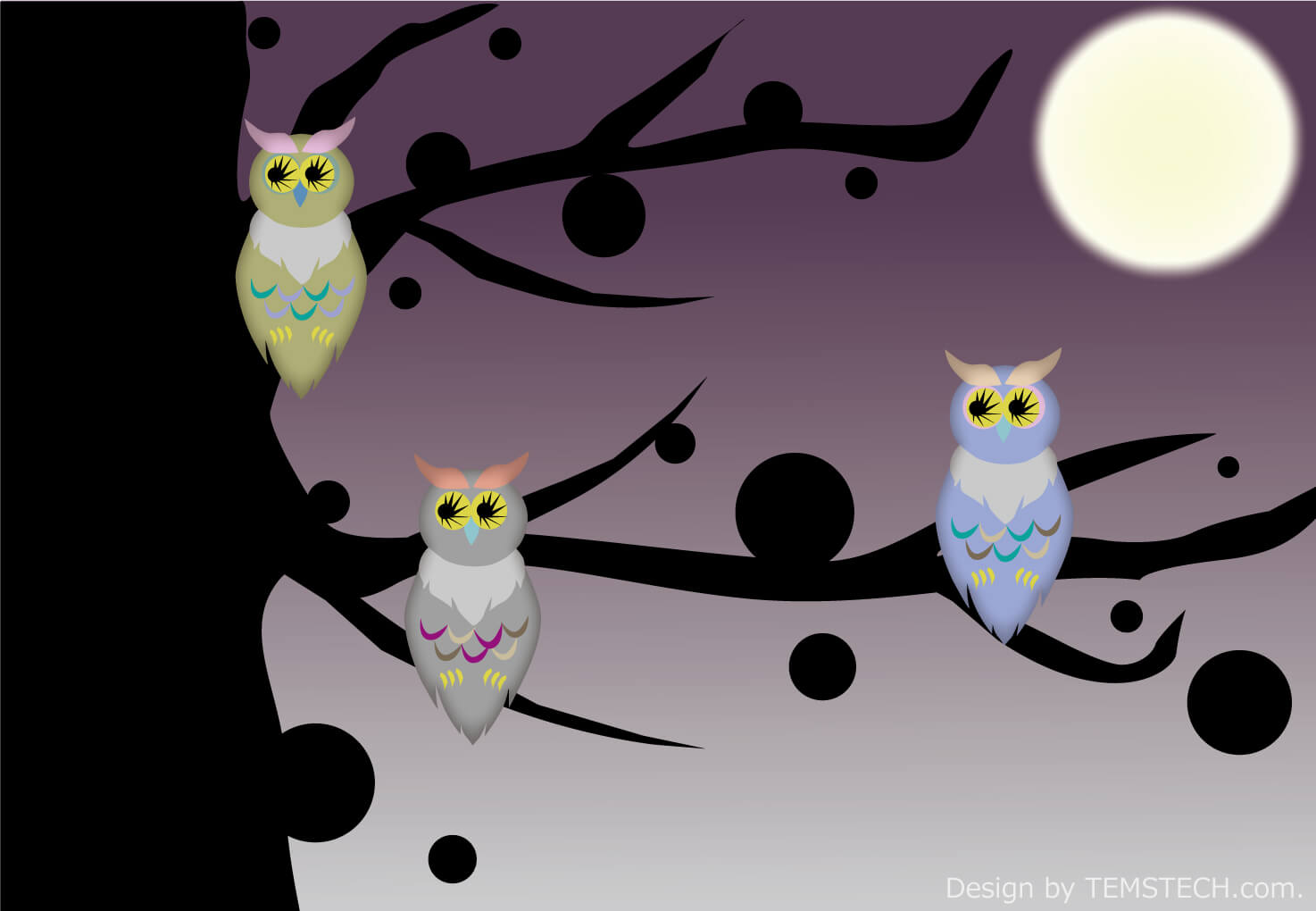 フクロウの長い夜デザイン